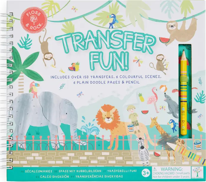Floss & Rock Jungle Transfer Fun Art Activity Book | Nordstrom | Nordstrom