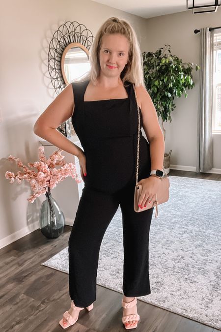 date night outfit = activate ⚡️
how chic and easy is this?! one single flattering black jumpsuit and a pair of heels in literally any color and a crossbody bag… that’s it. throw on a blazer or denim jacket as the temps get cooler at night and you have an easy summer to fall outfit. 

three or four items for an entire outfit and you’ll feel like CATWOMAN in this thing! normally L or XL and wearing XL in this for the right fit.

#LTKmidsize #LTKU #LTKunder50