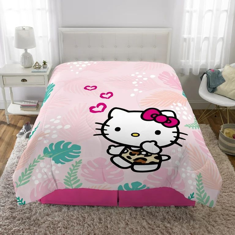 Hello Kitty Kids Comforter Set, 2-Piece, Twin/Full, Reversible, Sanrio | Walmart (US)