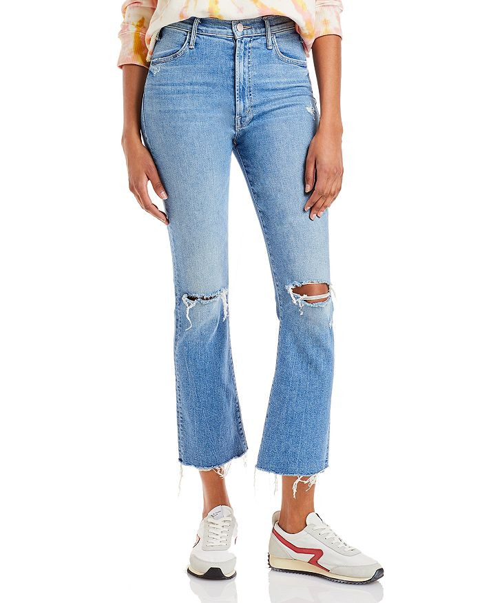 The Hustler Flared Leg Distressed Ankle Jeans in Understudy | Bloomingdale's (US)