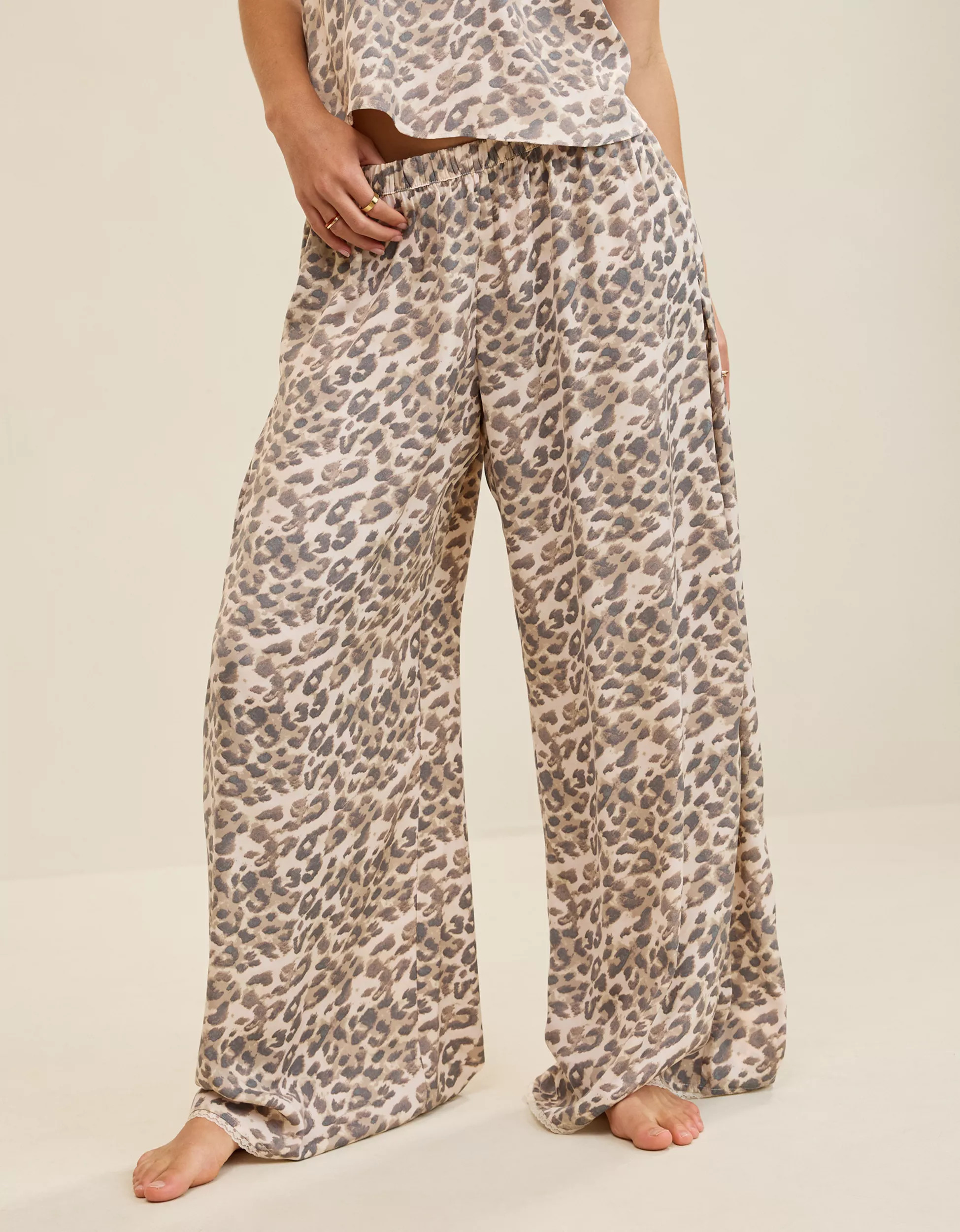Aerie Satin Trouser PJ | Aerie