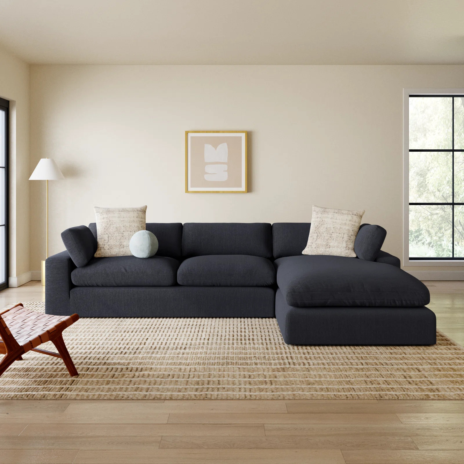 Asher 2 - Piece Upholstered Chaise Sectional | Joss & Main