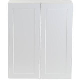 Hampton Bay Cambridge Shaker Assembled 30x36x12.5 in. Wall Cabinet with 2 Soft Close Doors in Whi... | The Home Depot