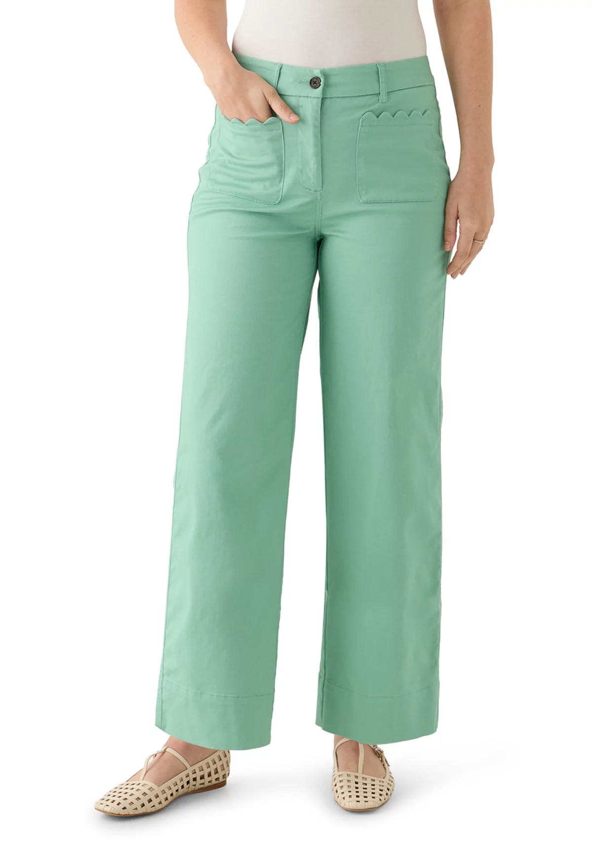 Women's Scallop Twill Pants | Belk