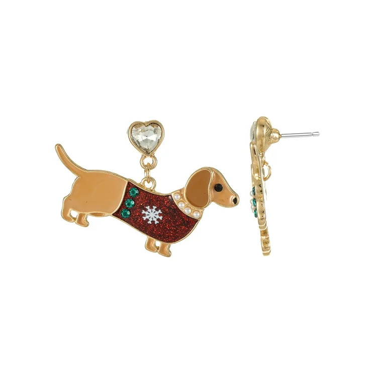 Holiday Time Dachschund Earrings, 1 Pair | Walmart (US)
