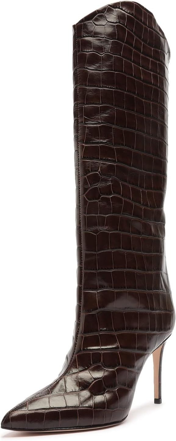 SCHUTZ Women's Maryana Leather Dress Boot | Amazon (US)