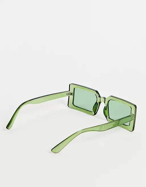 SVNX - Lunettes de soleil carrées - Vert | ASOS (Global)