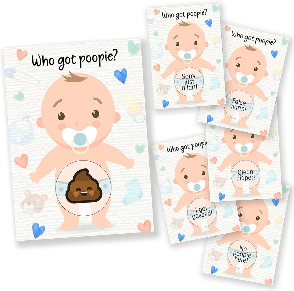 Party Hearty Baby Shower Games 33 Raffle Cards, Poopie Emoji Scratch Off Lottery Tickets, 3 Winne... | Amazon (US)