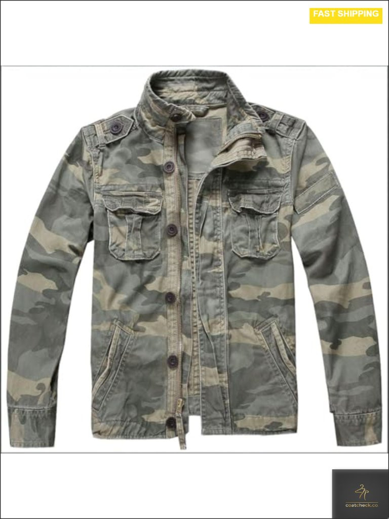 Men's Military Camo Bomber Jacket Cotton | Poshmark