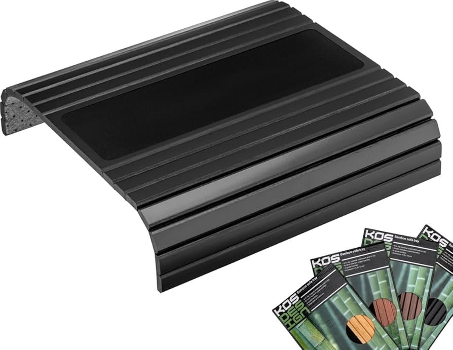 Kos Design sofa arm tray - Armchair table for couch or chair, bamboo armrest foldable wooden tabl... | Amazon (UK)