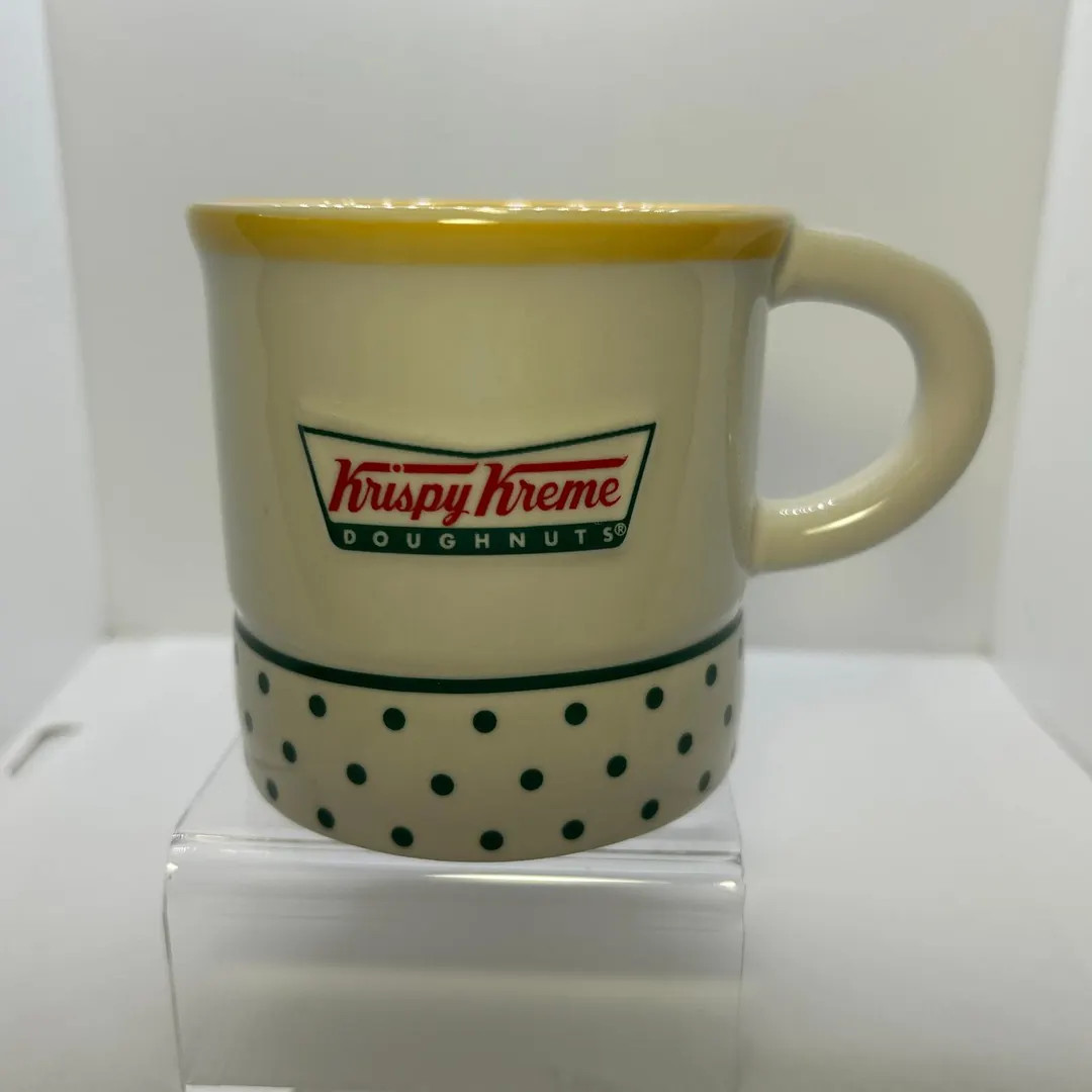 Krispy Kreme Doughnuts Coffee Mug 3D Donut on Inside Embossed Green Yellow White - Etsy | Etsy (US)