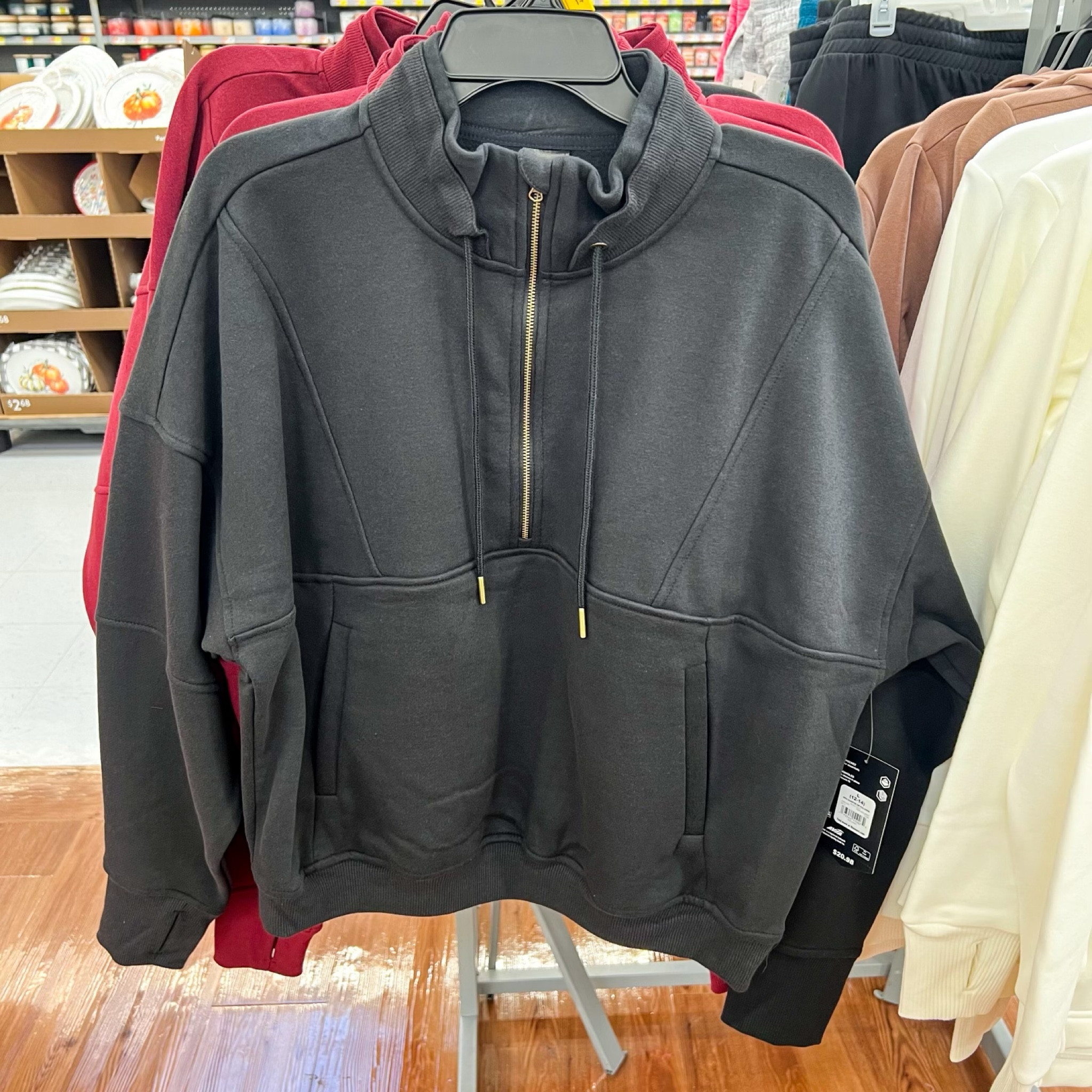 Nikki saw these in Walmart yesterday and immediately purchased herself the black 🙌🏻 These are from the Avia line and only $21. They also come in white and olive. They look super similar to the lululemon scuba half zip  but are almost $100 cheaper.

#LTKGiftGuide #LTKSeasonal #LTKsalealert