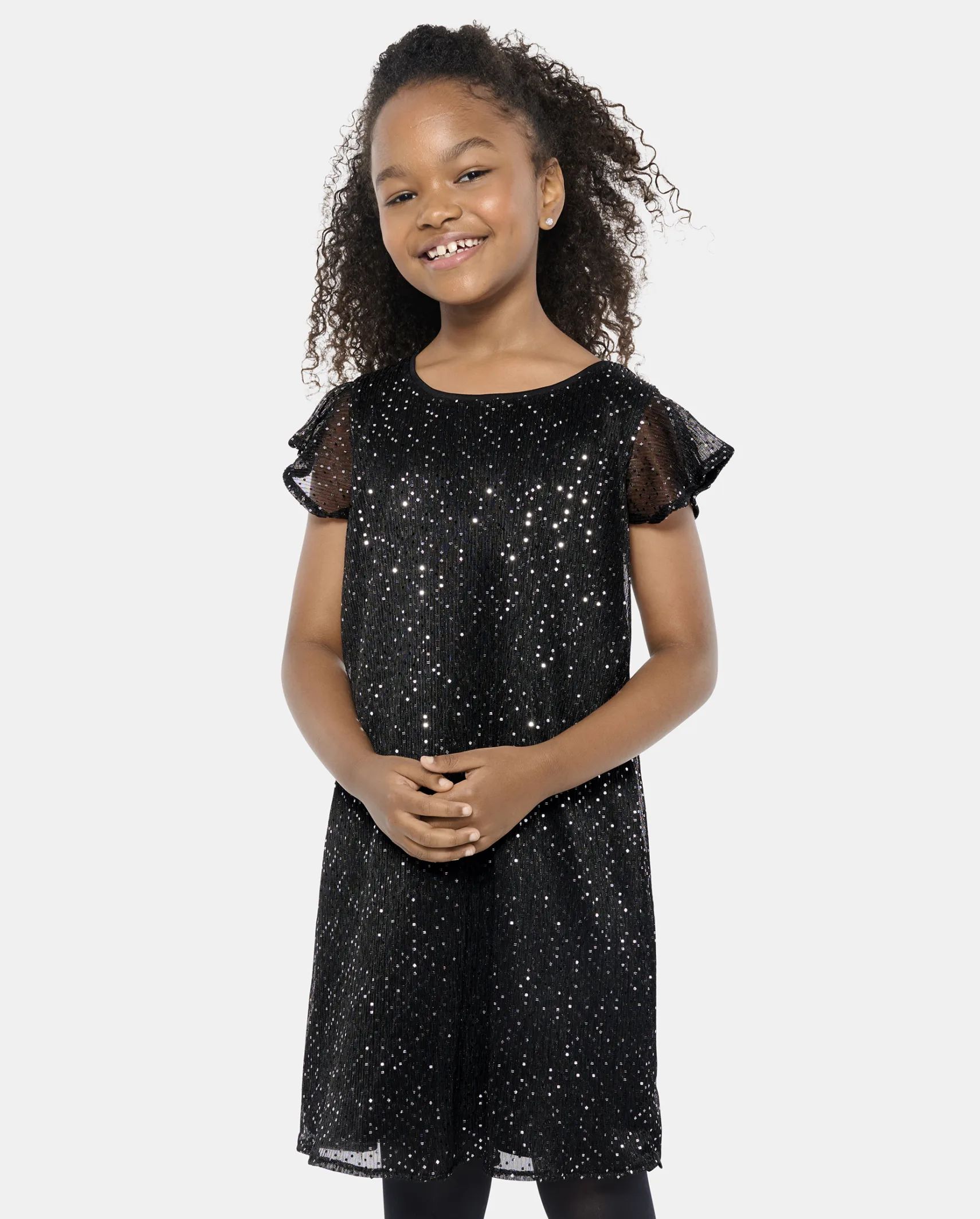 Girls Sequin Shift Dress - black | The Children's Place