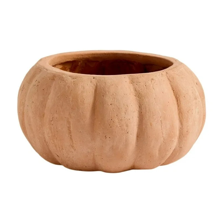 Rustic Handmade Terracotta Pumpkin Flower Pot - Halloween Planter for Festive Fall Decor​ | Walmart (US)