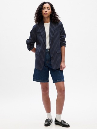 Relaxed Pinstripe Blazer | Gap Factory