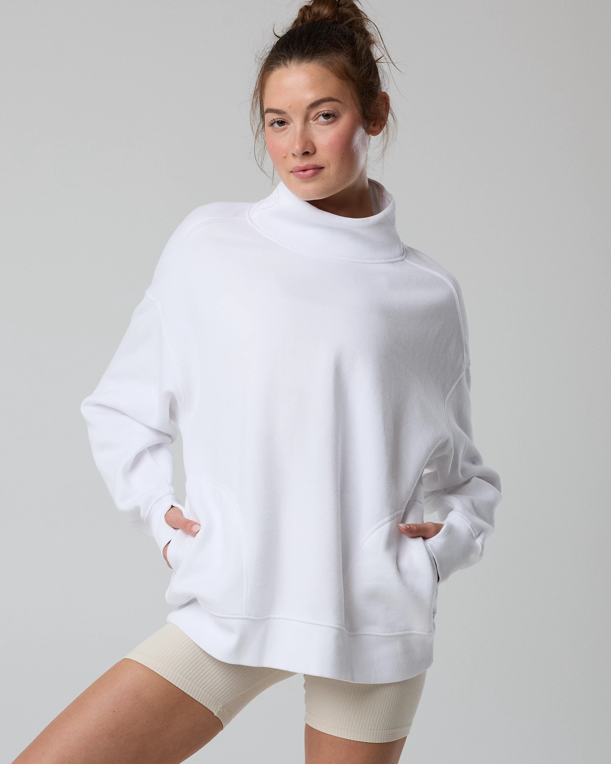 OFFLINE By Aerie Cloud Fleece Oversized Mockneck Sweatshirt | Aerie