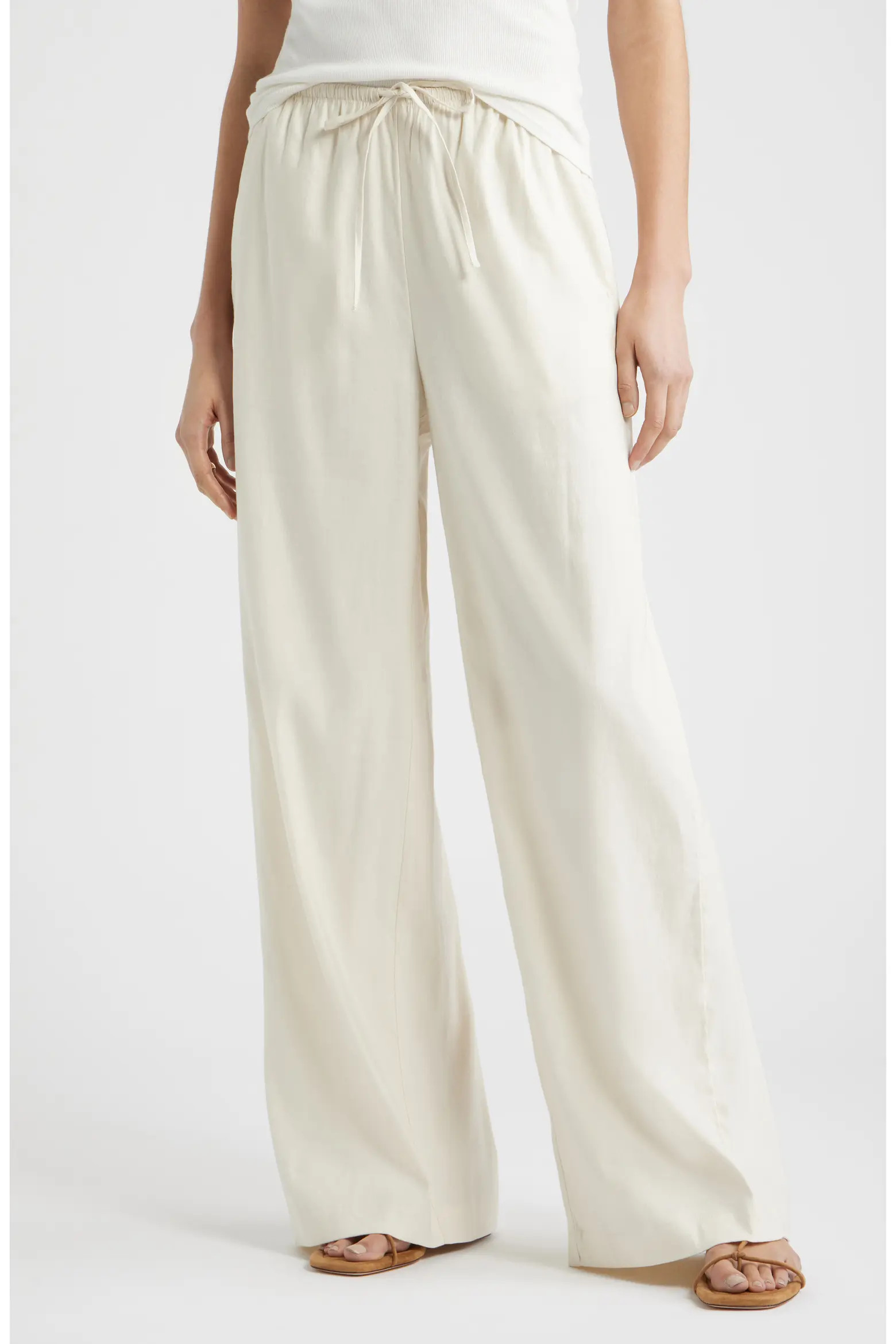 Linen Blend Drawstring Pants (Women) | Nordstrom | Nordstrom
