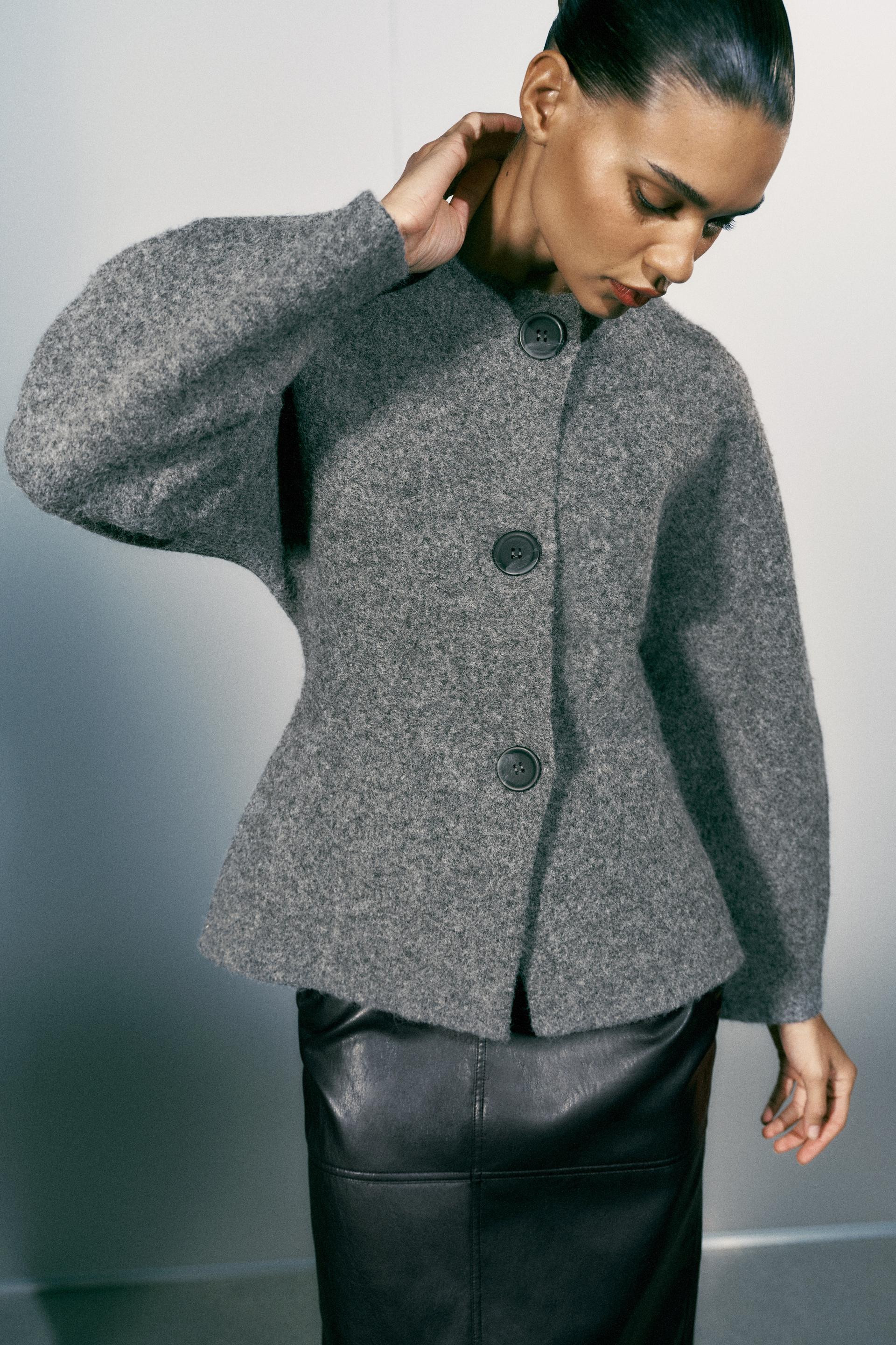 FITTED KNIT JACKET | Zara UK