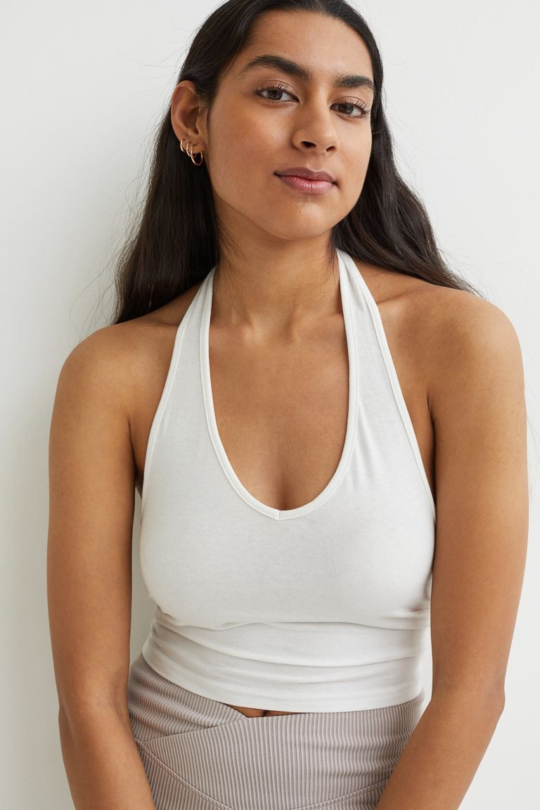 Halterneck V-neck Top | H&M (US + CA)