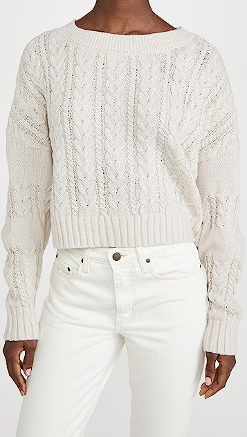 Isn't She Cute Cable Knit Crop Sweater | Shopbop