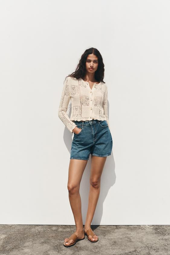 POINTELLE KNIT CARDIGAN | Zara US