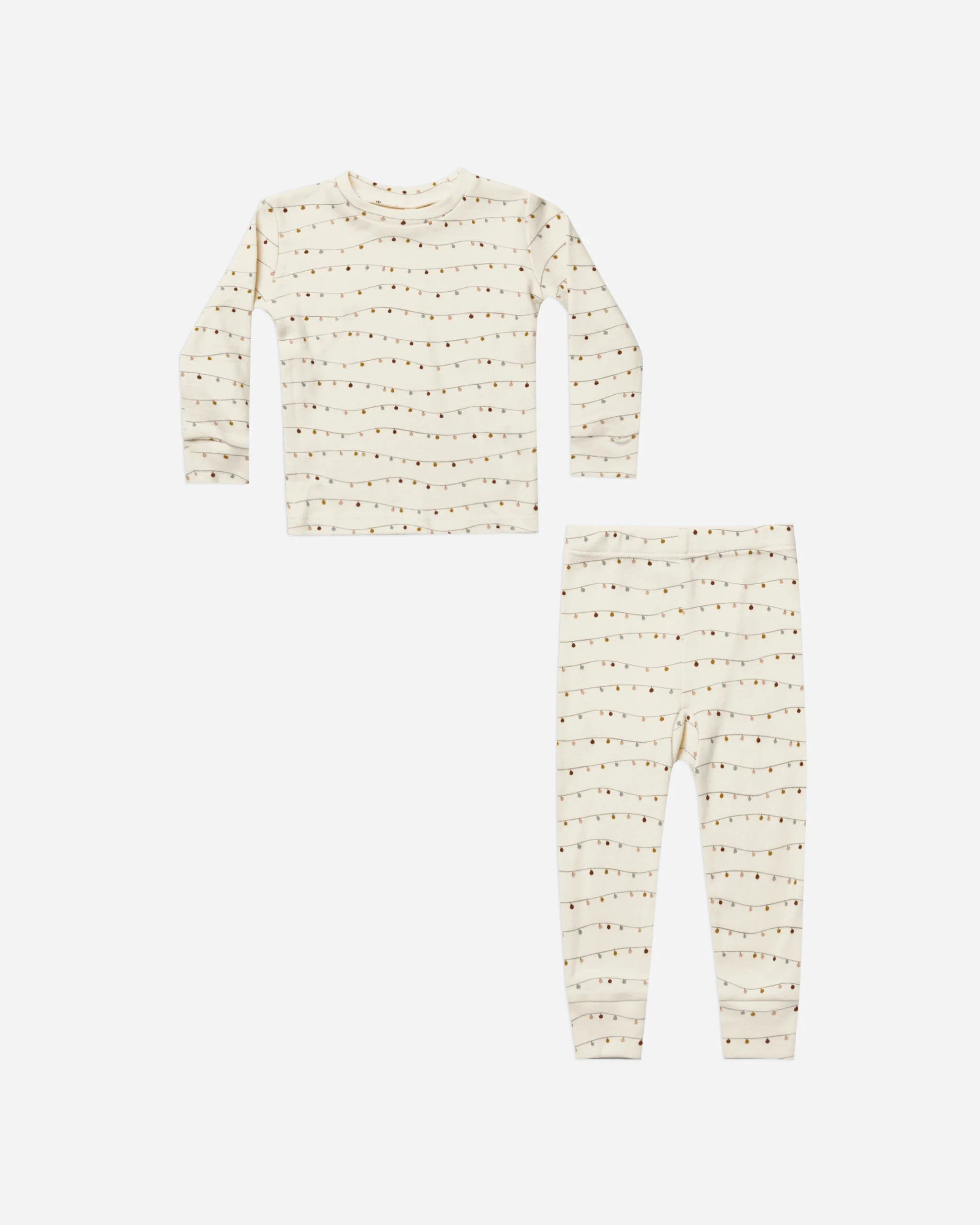 organic long sleeve pajama set || lights | Rylee + Cru