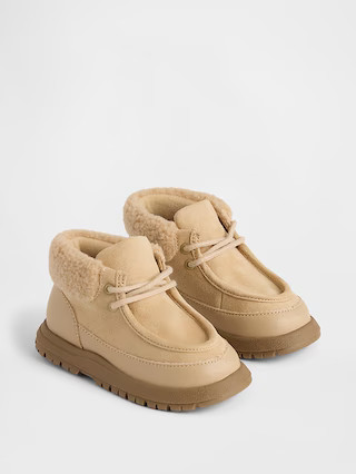 Toddler Vegan Suede Sherpa-Cuff Boots | Gap (US)