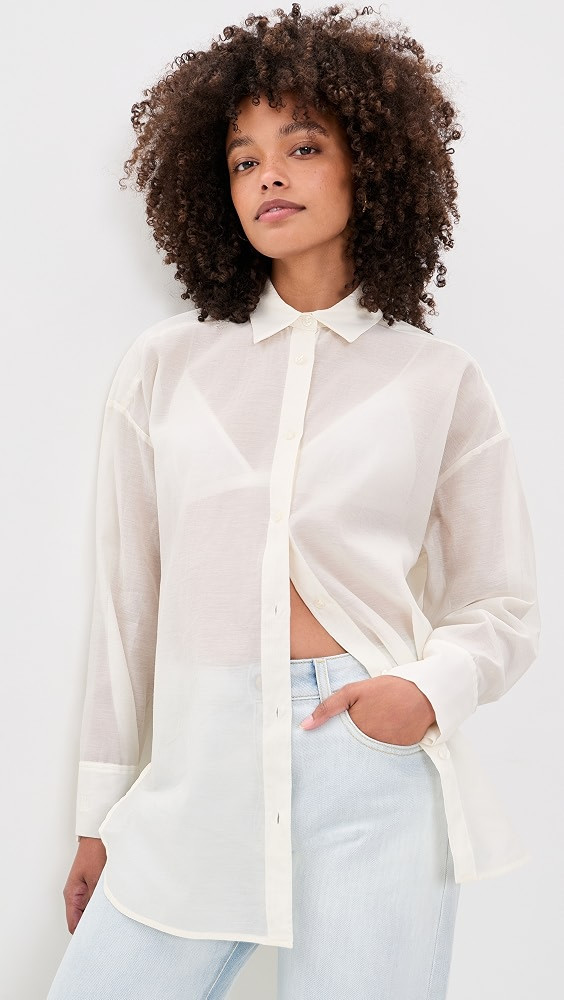 By Malene Birger Derris Soft Organza Blouse | Shopbop | Shopbop