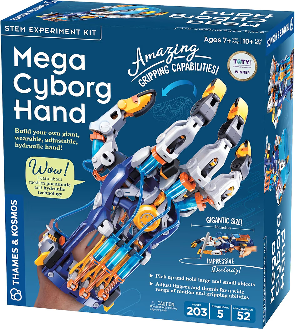 Thames & Kosmos Mega Cyborg Hand STEM Experiment Kit | Build Your Own GIANT Hydraulic Amazing Gri... | Amazon (US)