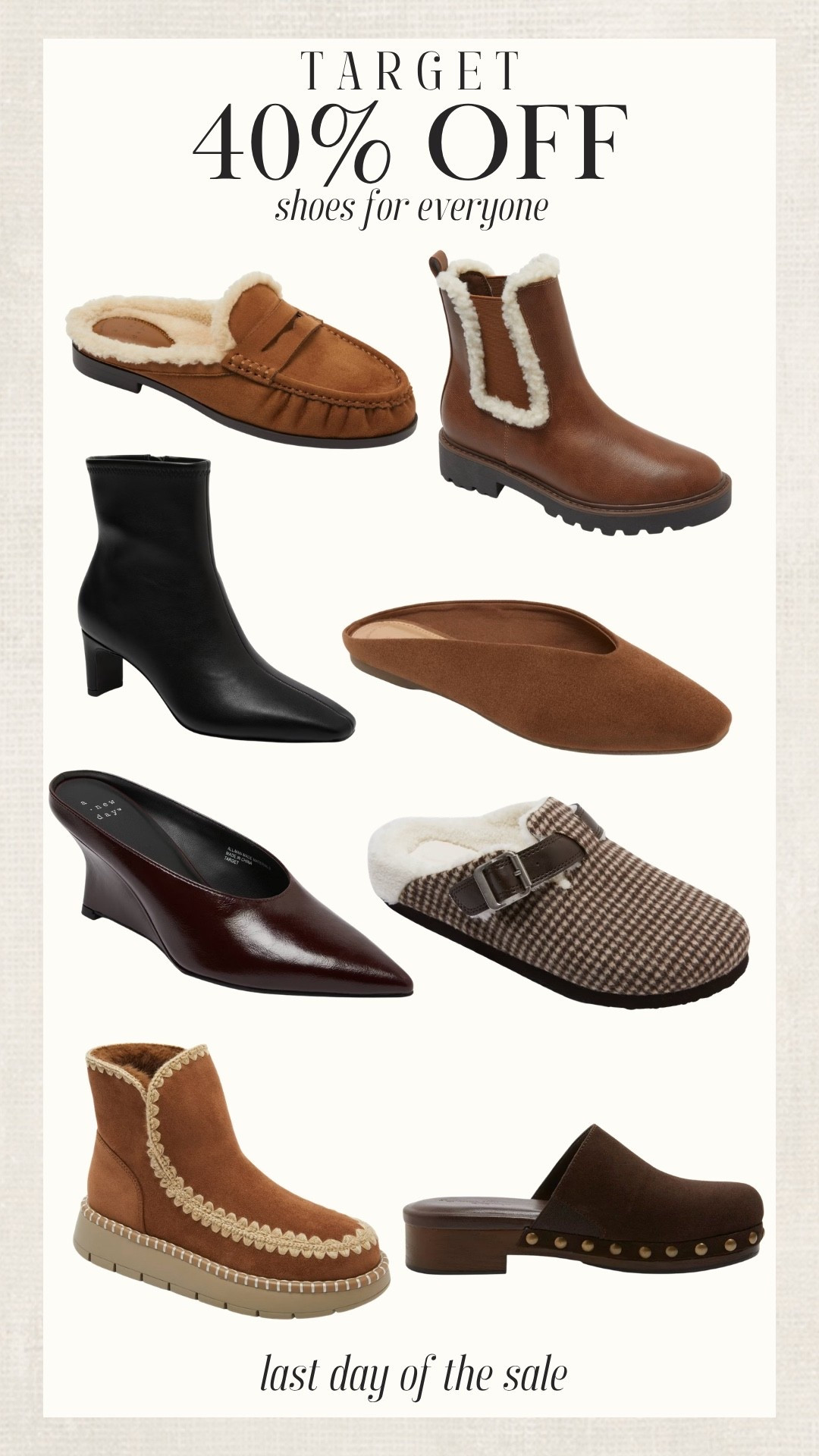 40% off all shoes for EVERYONE 📦🤯👀 Here’s some of my favorites!