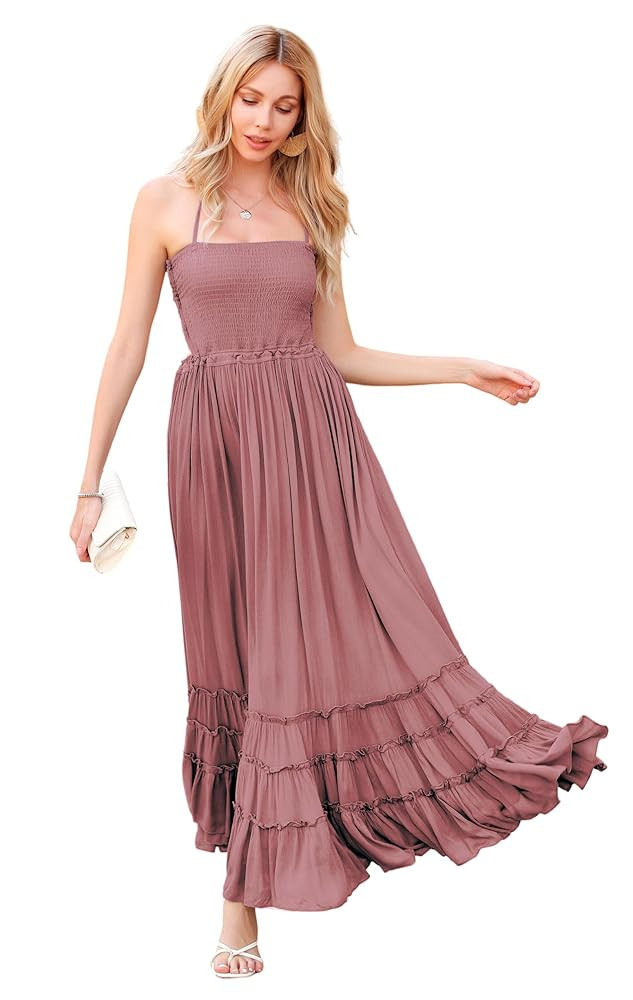 R.Vivimos Womens Summer Boho Sexy Backless Long Dresses | Amazon (US)