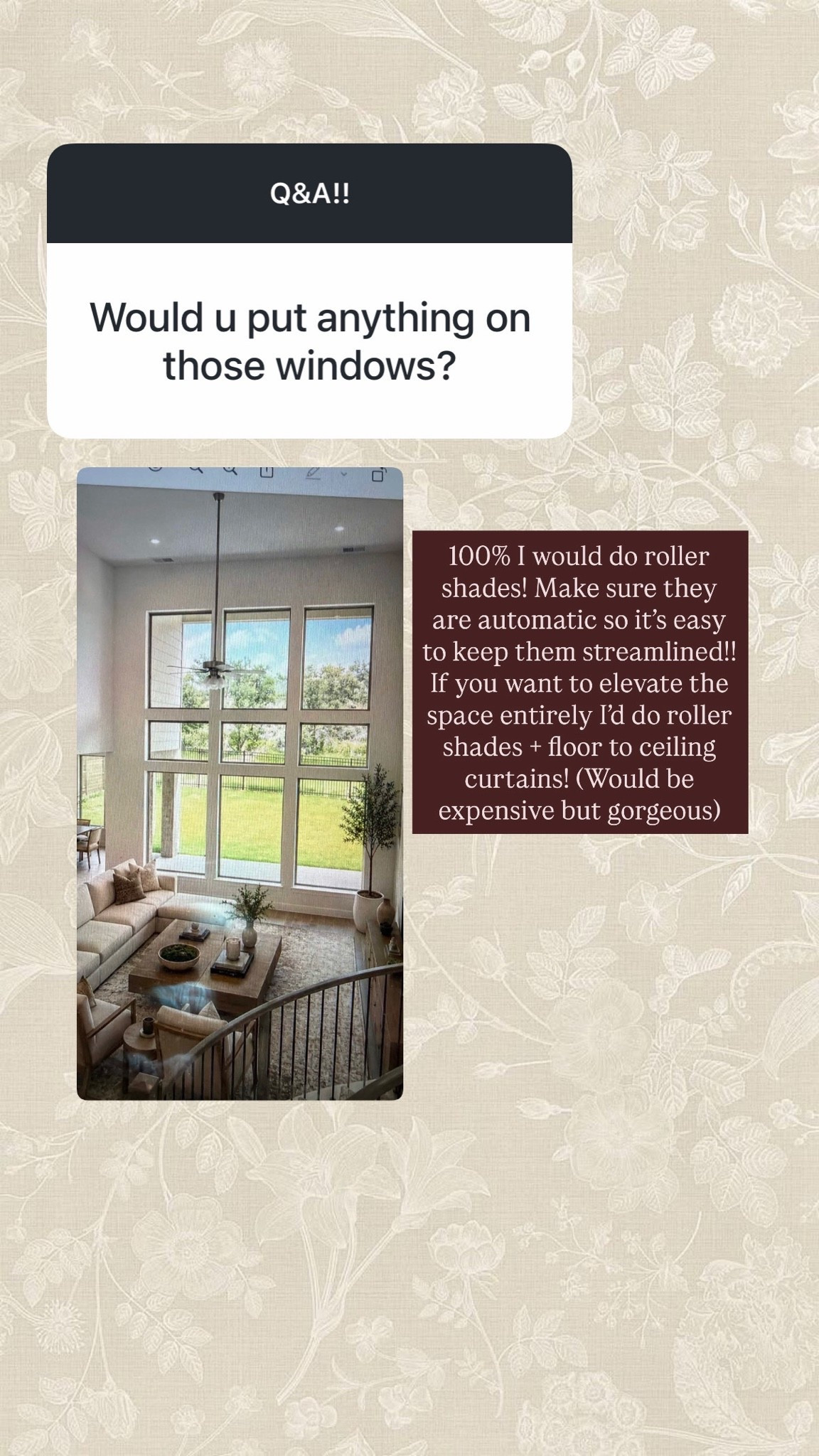 Curtains and shades!