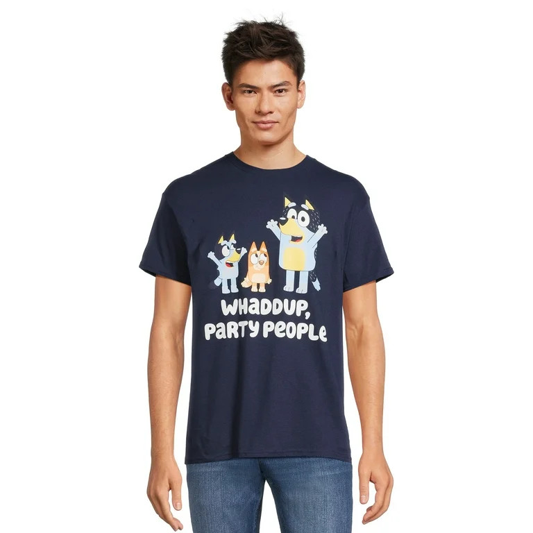 Bluey Men's & Big Men's Party People Graphic Tee, Sizes S-3XL | Walmart (US)