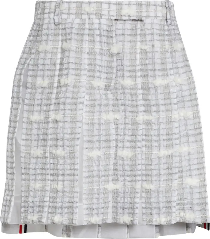 Low Rise Pleated Tweed Skirt | Nordstrom