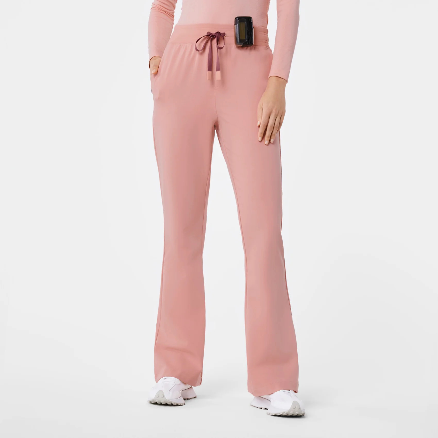 Women’s High Waisted Cordova Flare Scrub Pants - Pink Sand · FIGS | FIGS
