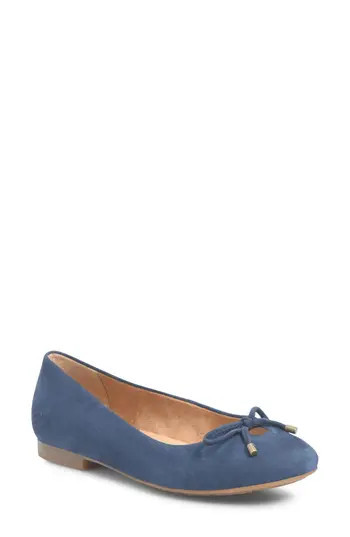Børn Poe Ballet Flat in Navy Suede at Nordstrom Rack, Size 9.5 | Nordstrom Rack