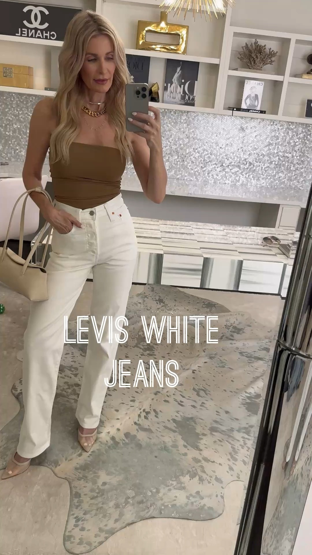 These under $70 Levi’s ivory jeans from Nordstrom Rack are such an incredible affordable denim find! They’re high-waisted, super comfortable, and have a flattering straight-leg silhouette that feels slightly modern and relaxed. I’m wearing a size 24. #IvoryJeans #LevisJeans #AffordableDenim #LTKOver40 

 #LTKootd #LTKSeasonal #LTKOver40