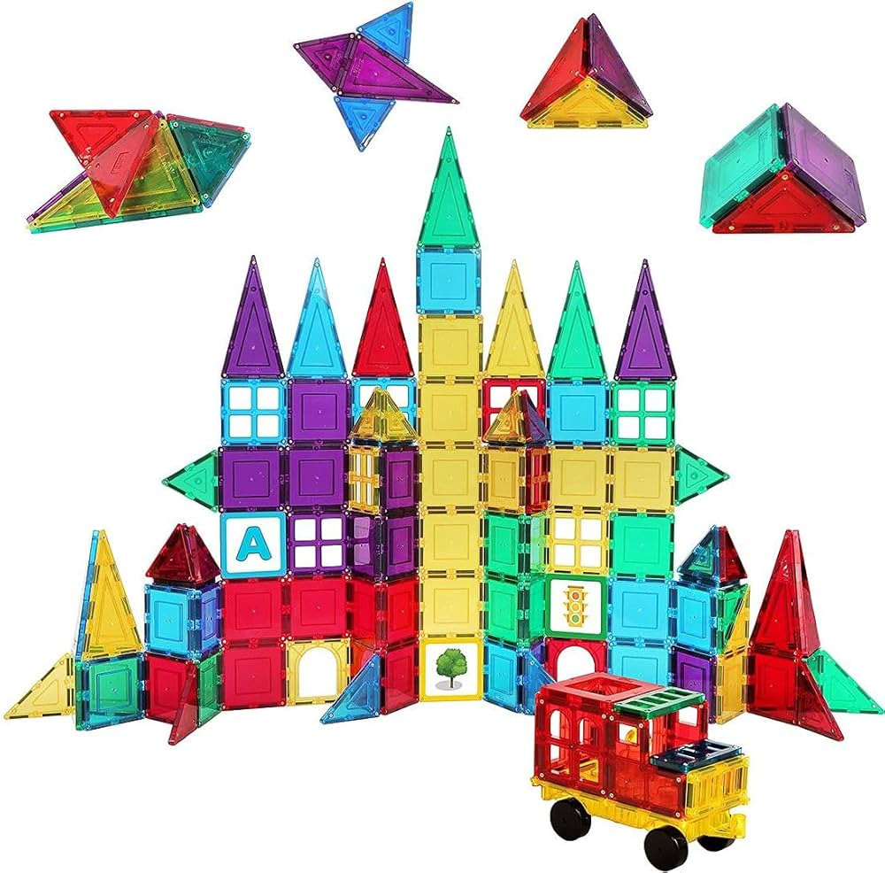 Shapemags Magnetic Tiles for Kids 100 Piece Set - Educational 3D Magnetic Building Blocks for Tod... | Amazon (US)