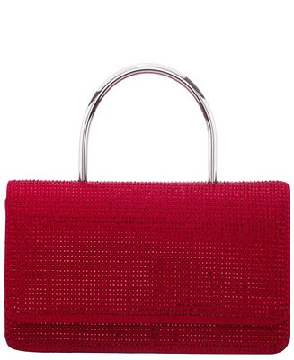 Elongated Crystal Magnetic Snap Satchel Bag | Macy's