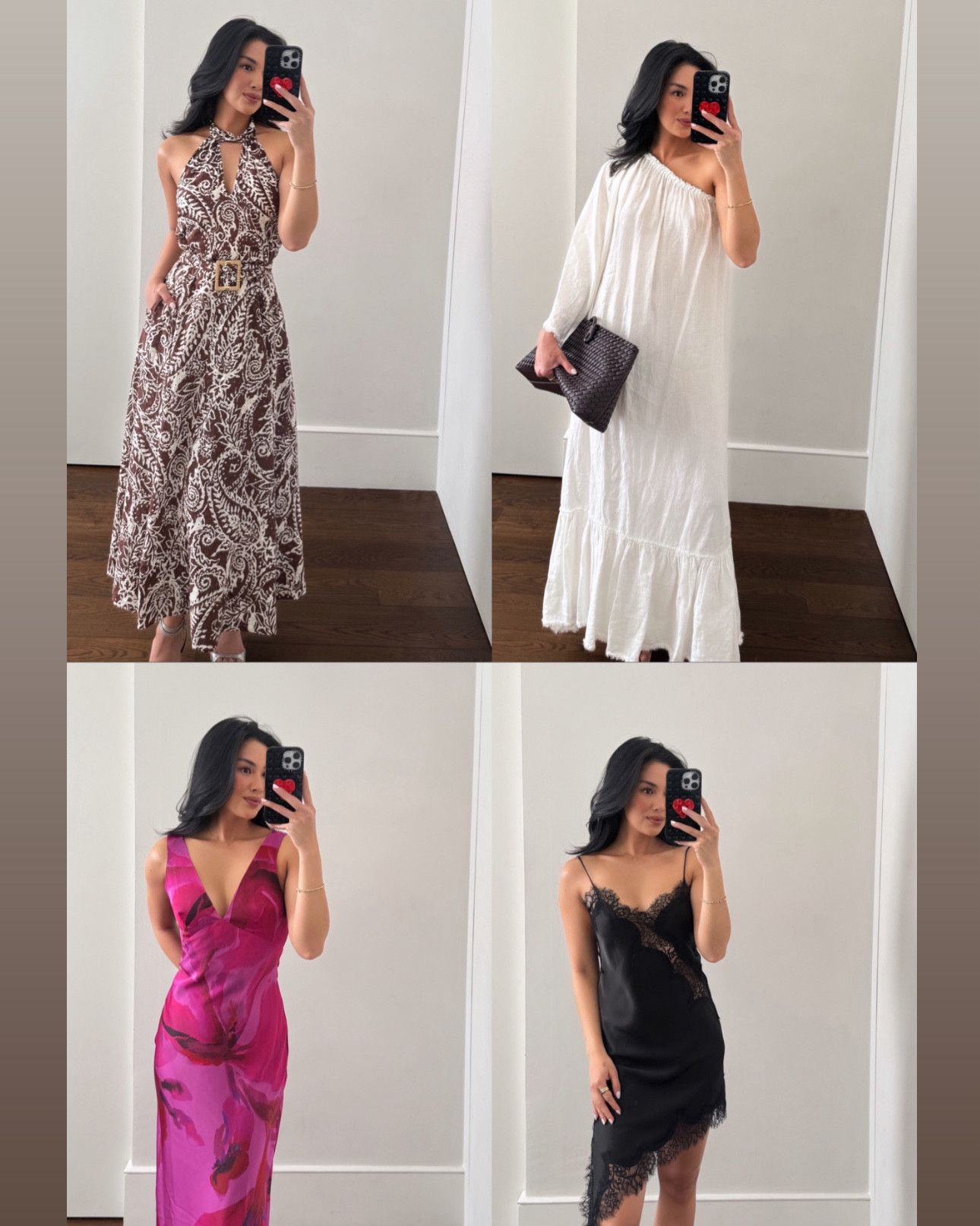 new zara finds!! 

Two piece brown set - XS in both. Would be so great for tropical vacation with sandals 

White one shoulder - XS. Elevated swim coverup or summer dinner dress. Love that you can dress up or down this piece 

Printed midi dress - would be stunning for wedding guest dress and love the criss cross back. The color is sooo vibrant - wearing a small 

Asymmetrical lace dress- XS. I think this dress is soo sexy and I love for a date night. Think I’m going to do this dress + oversized blazer and flats for dinner tonight! TBD. 

what one is your favorite?! 

#LTKStyleTip #LTKFindsUnder100 #LTKSeasonal