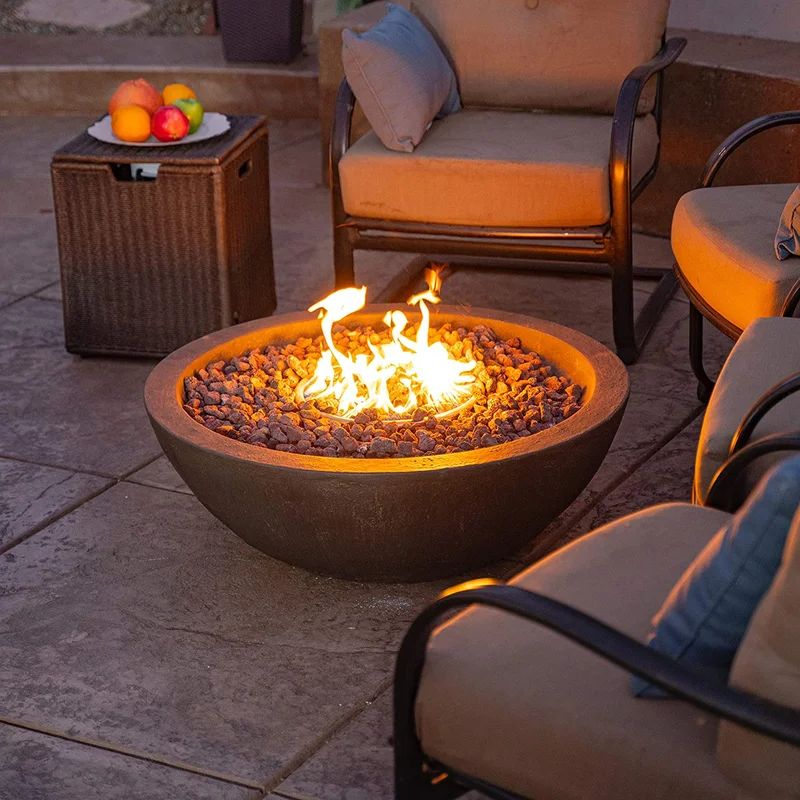 12'' H x 36'' W Stone Propane Outdoor Fire Pit | Wayfair North America