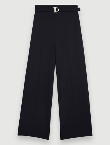 Wide high-waisted trousers | Maje US