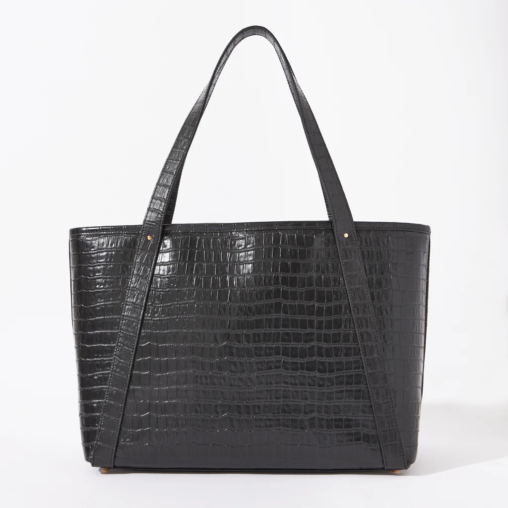 No. 58 The Zip Tote Croc Embossed | Neely & Chloe