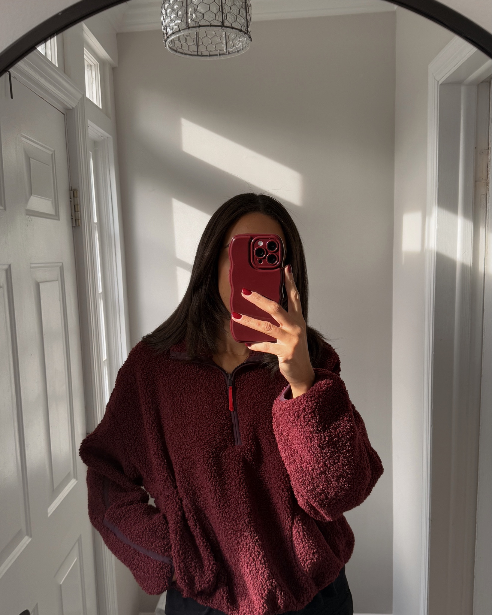 Living in this cozy half-zip ❤️