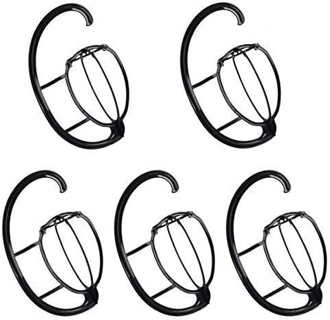 5 packs Wig Hanger, Durable Black Wig Stand Plastic DIY Hat and Cap Hanger, Collapsible Wig Dryer... | Amazon (US)
