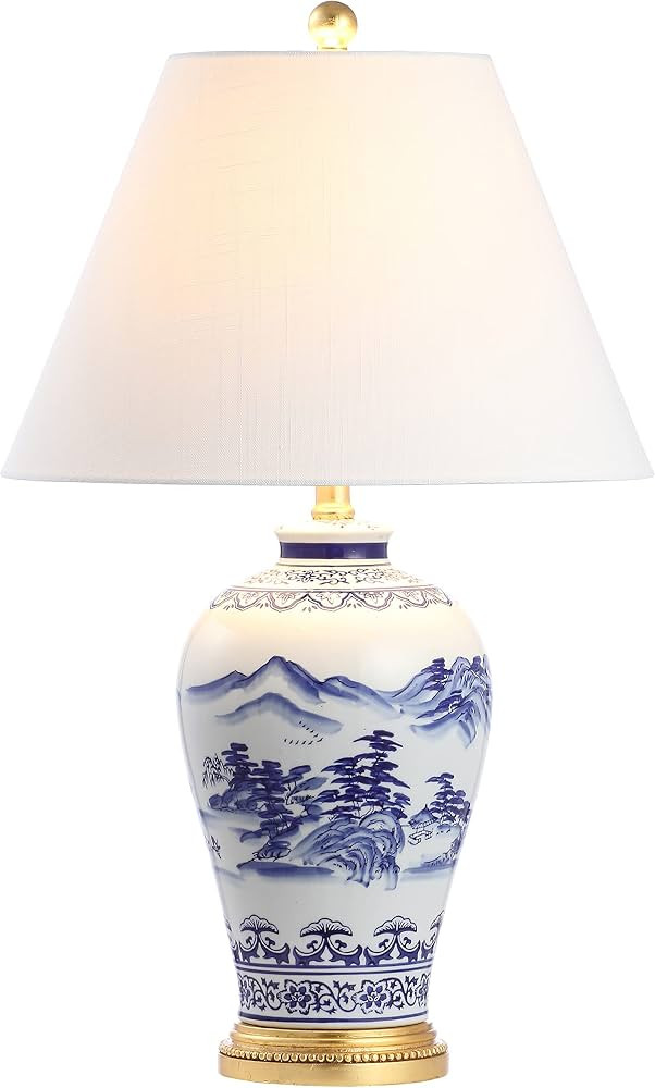 JONATHAN Y JYL6610A Zhou 26.5" Ceramic/Iron Traditional Cottage LED Table Lamp Modern Contemporar... | Amazon (US)