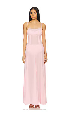 Camila Coelho Dia Maxi Dress in Baby Pink from Revolve.com | Revolve Clothing (Global)