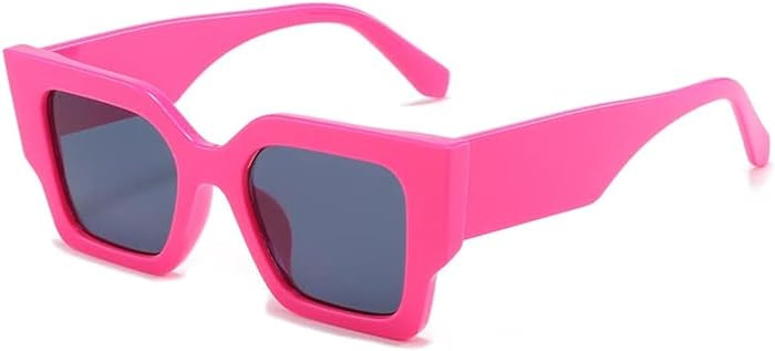 Trendy Square Sunglasses for Women Oversized Pink Frame | Amazon (US)