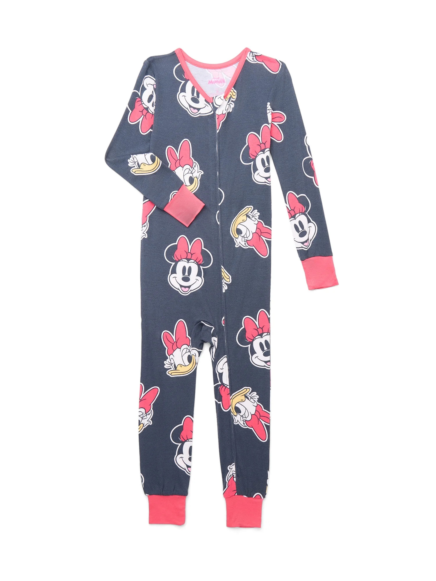 Minnie Mouse Baby and Toddler Girls' One-Piece Sleeper, Sizes 12M-5T | Walmart (US)