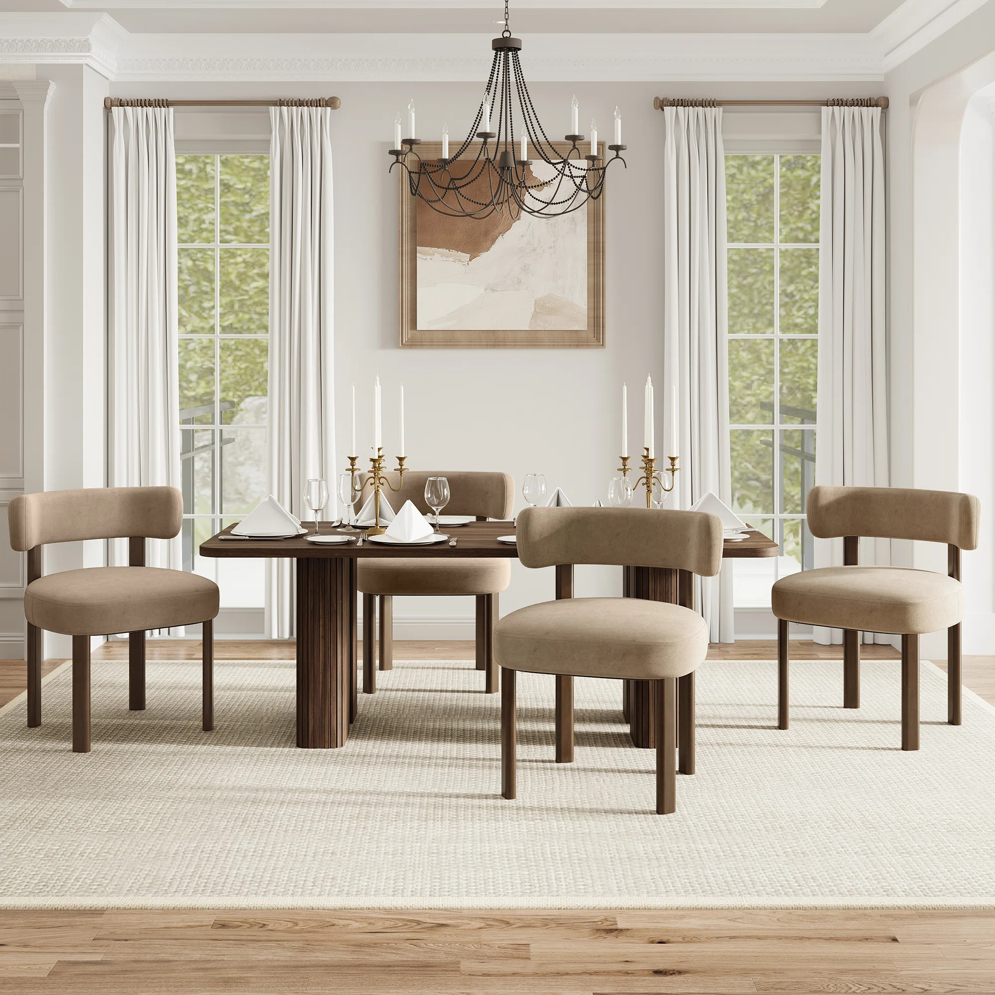 Hokku Designs Upholstered Solid Wood Dining Chair Side Chair & Reviews | Wayfair | Wayfair North America